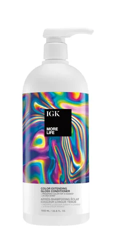 Vista 8 de IGK MORE LIFE Color Extending Conditioner Extends Color While Boosting Gloss and Softness Helps Protect Color-Treated Hair from Fade
