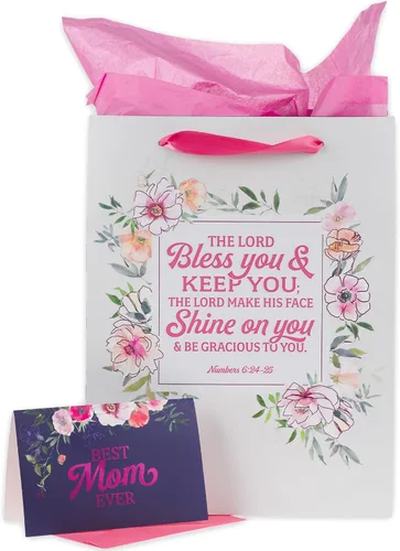 Vista 49 de Christian Art Gifts Bolsa de regalo grande de las Escrituras de Paisaje con tarjeta de felicitación y juego de papel de seda para niños: cada