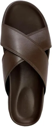 Vista 4 de NINE WEST Mens Criss Cross Slides Sandals - Indoor and Outdoor Open Sandal - Comfort Dress Slide Sandals for Men - Jakob