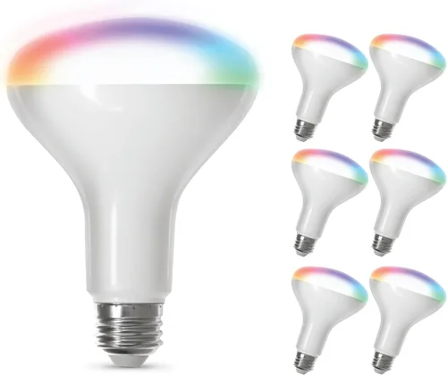 Vista 15 de Feit Electric BR30/927CA/AG Bombilla LED inteligente WiFi regulable equivalente a 65 W, no requiere concentrador, Alexa Google Assistant BR30, 5" A