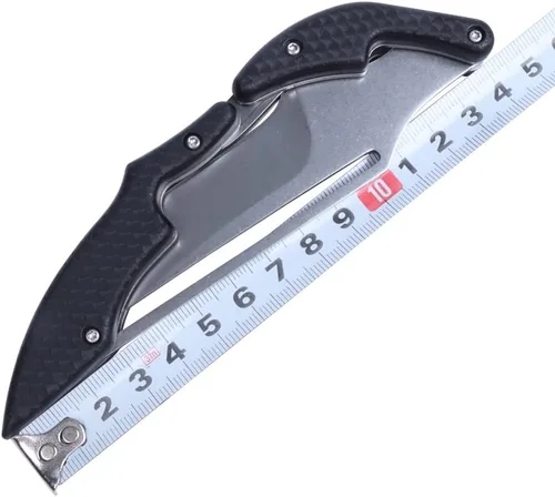 Vista 3 de MASALONG Residual Wings KNI191 Damascus / 5cr15 cuchillo plegable de acero (hoja de lavado de piedra con parte trasera recta+vaina)