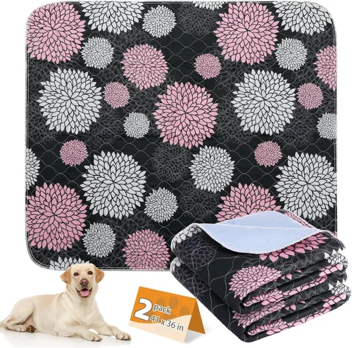 Vista 17 de KOOLTAIL Almohadillas lavables para orina de perros, paquete de 2 almohadillas de entrenamiento súper absorbentes reutilizables impermeables