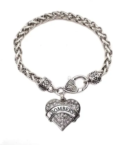 Vista 210 de Inspired Silver - Pulsera de plata con dije de corazón pavé con joyas de circonita cúbica