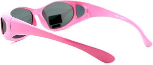 Vista 3 de Lente polarizada ajuste sobre gafas de sol para mujer marco ovalado diamantes de imitación