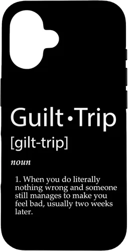 Vista 32 de Guilt Trip Definition Sarcastic Joke for Mean Adult Parents Case for iPhone 17