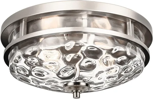 Vista 8 de Edwarmlux Lámparas de techo empotradas, lámpara de techo de granja de 2 luces cerca del techo, lámpara de techo industrial para cocina, pasillo