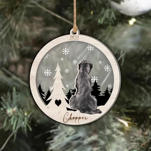 Vista 150 de Nazenti Adorno de Navidad conmemorativo personalizado, regalo personalizado de recuerdo de perro, condolencias por pérdida de mascotas, sabueso