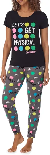 Vista 2 de Hasbro Twister - Conjunto de pijama de manga corta para mujer