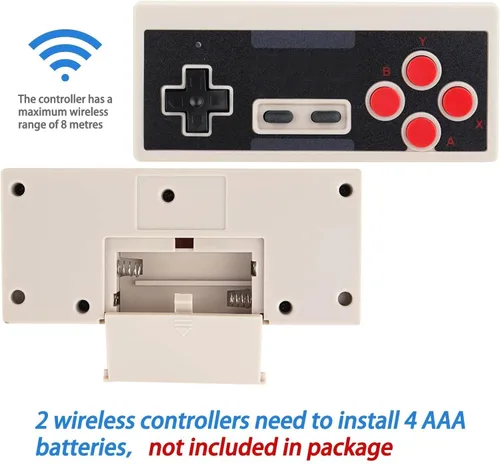 Vista 5 de Wireless Retro Game Console, 2026 New Classic Mini TV Gaming Console, Built-in 620 Video Games with 2 Wireless Controllers, AV Output 8-Bit Game