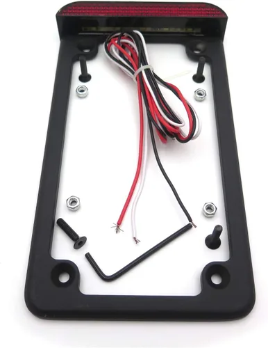 Vista 9 de MT294-004 - Marco de matrícula de motocicleta compatible con placa de motocicleta de 4 x 7 pulgadas de ancho extra de 1 pulgada