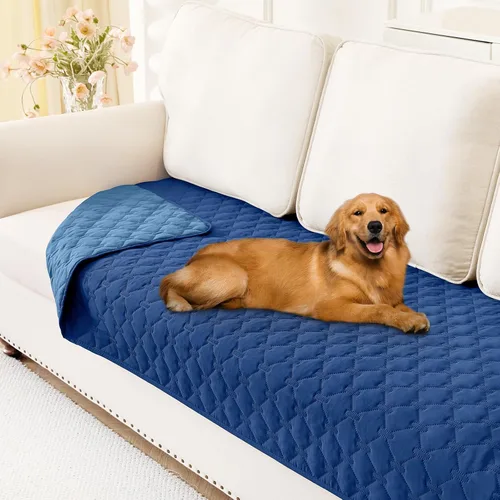 Vista 84 de Smiry Funda impermeable para cama de perro, manta reversible para mascotas para sofá Manta suave lavable para perro, funda a prueba de fugas