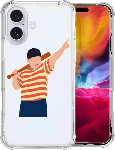 Vista 96 de CARLOCA Compatible con funda para iPhone SE 2020, funda para iPhone 8 para niñas, diseño transparente con patrón de lucha de béisbol de niños