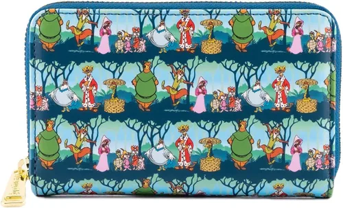 Vista 2 de Loungefly Disney Robin Hood Sherwood - Cartera de piel sintética con estampado completo, Multi, Cartera