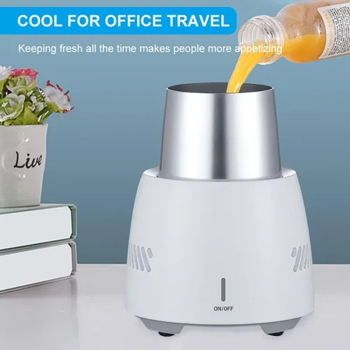 Vista 6 de Mini refrigerador portátil eléctrico de verano enfriador de bebidas hervidor de agua de bebida instantánea taza de enfriamiento rápido instantáneo