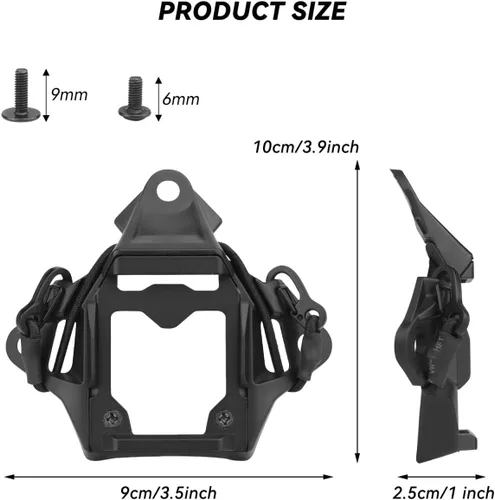 Vista 2 de Montura NVG para casco táctico, base de soporte de cámara deportiva de acero para casco FAST Bk3