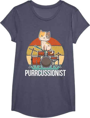 Vista 17 de Funny Percussion Drummer Drumming Drums Saying I Kitten Cat Camiseta, Negro, S