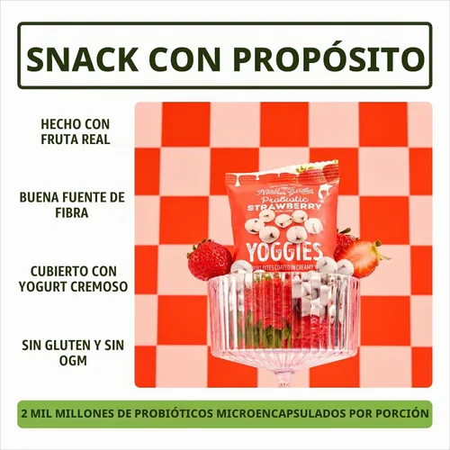 Vista 3 de Nature's Garden Probiótico Strawberry Yoggies 21oz (30 x 0.7 oz) Paquete de 3