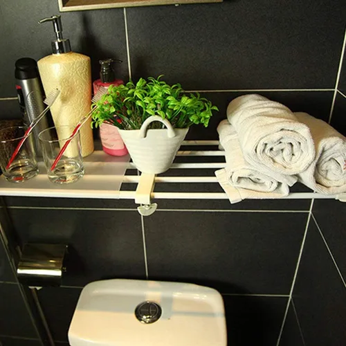 Vista 8 de Organizador de estante ajustable, estante extensible y barra de armario sin taladrar para armario, estantería de cocina (10.3 a 14.9 pulgadas)