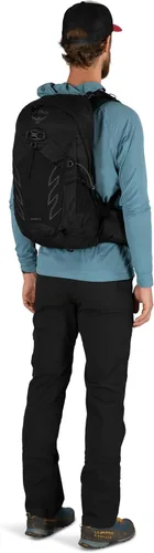 Vista 9 de Osprey Talon 22L Mochila de senderismo para hombre con cinturón de cadera, color azul cerámica, S/M