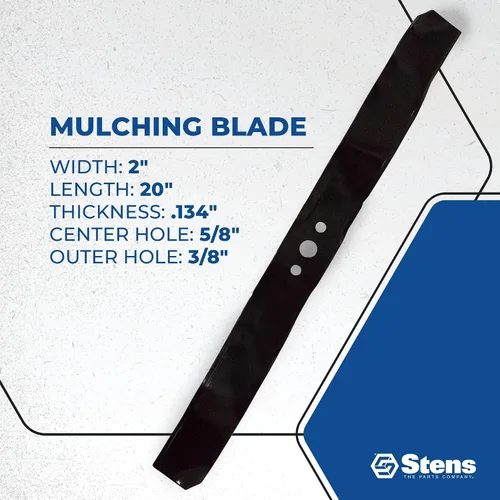 Vista 5 de Stens Nueva Cuchilla para cortacésped 340-218 Reemplazo para: AYP, Craftsman, Husqvarna, Poulan 20' Walk behinds 204340218, 531307212, 532114884