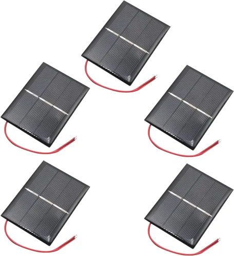 Vista 17 de Bettomshin 5 unidades de mini paneles solares de 5 V 25 MA, células solares policristalinas, módulo de panel micro solar para juguetes eléctricos