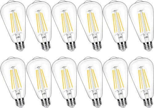 Vista 15 de [Usado] winsaLED Bombillas LED equivalentes a 25 W, 2700 K, color blanco suave, no regulables, ST19 de 2 W, bombillas Edison LED con base E26, 90
