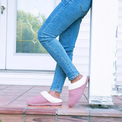 Vista 5 de EverFoams Pantuflas acogedoras de felpilla de espuma viscoelástica para dormitorio