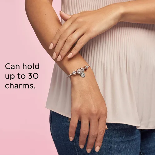 Vista 6 de Pandora - Brazalete de serpiente brazalete con dijes joyería Smooth Moments