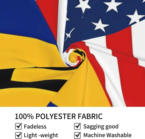 Vista 8 de Tapiz decorativo para pared, diseño de bandera estadounidense y bandera de Barbados, para colgar en la pared, manteles de arte hippie de 29 x 37