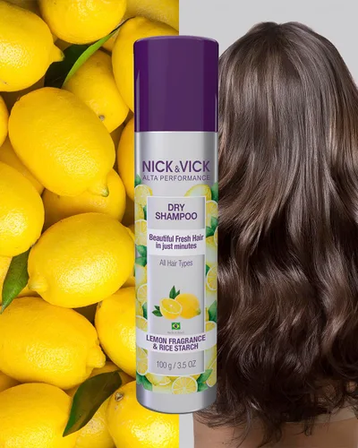 Vista 3 de Nick Vick, Champú seco fragancia limón, cabello fresco en minutos
