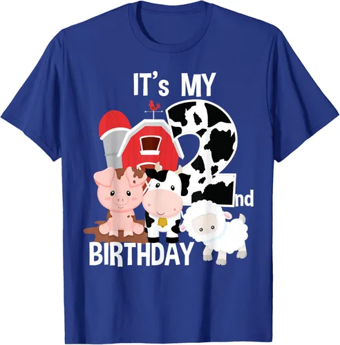 Vista 20 de Camiseta para fiesta de 2 años con texto en inglés "It's My 2nd Birthday", Negro