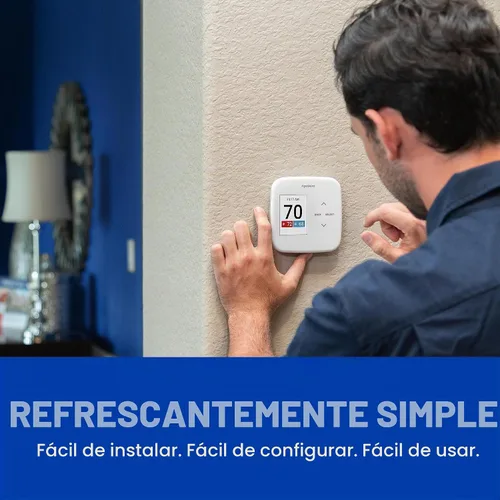 Vista 12 de AprilAire S86WMUPR Termostato programable Wi-Fi, multietapa universal con control IAQ, etapas de calor/frío 2H/2C o etapas de bomba de calor 4H/2C