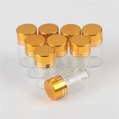 Vista 5 de Botellas de cristal (0.1 fl oz, 2 unidades), diseño de botellas de aluminio