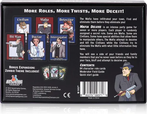 Vista 7 de Apostrophe Games Mafia El Juego de Fiesta Edición Deluxe – Un Juego de Mentiras, Engaños y Traición – Juego de Cartas, para Adultos y Adolescentes