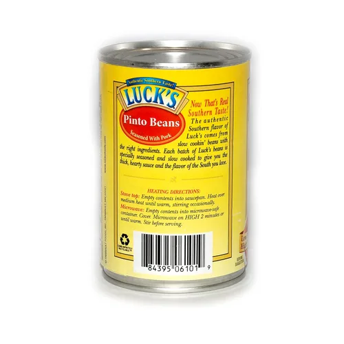 Vista 4 de Lucks Frijoles pintos con cerdo – 6 latas de 15 onzas de frijoles pintos enlatados, paquete de 6 frijoles pintos enlatados, paquete de 6