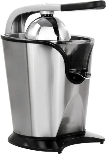 Vista 4 de Exprimidor eléctrico de cítricos de acero inoxidable, extractor motorizado de prensa de jugo con mango, máquina exprimidora de limón y naranja
