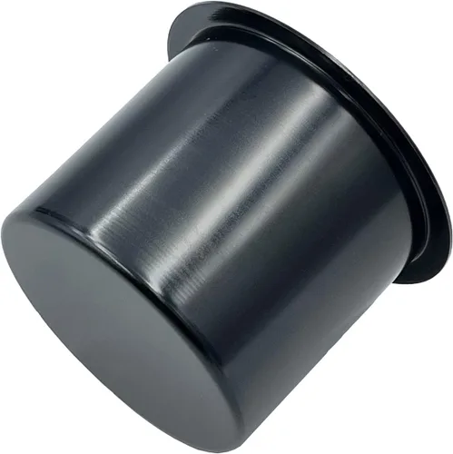 Vista 3 de SEETOOOGAMES Inserto de taza para mesa de póquer de aluminio jumbo con caída (paquete de 2) (negro)