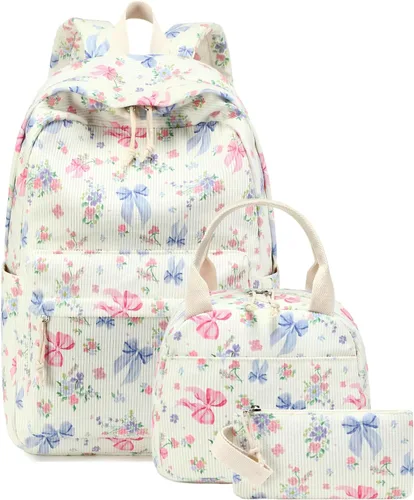 Vista 20 de Bluboon - Mochila escolar para niñas y mujeres para uso diario y de estilo informal, para portátil de 15 pulgadas, con bolsa para almuerzo y bolsa