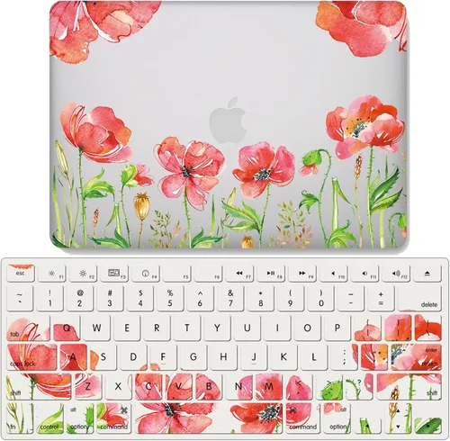 Vista 7 de IVY Para MacBook Pro (15 pulgadas, 2016-2019, modelos: A1707 / A1990) Flower Garland Clear Case con cubierta de teclado - A