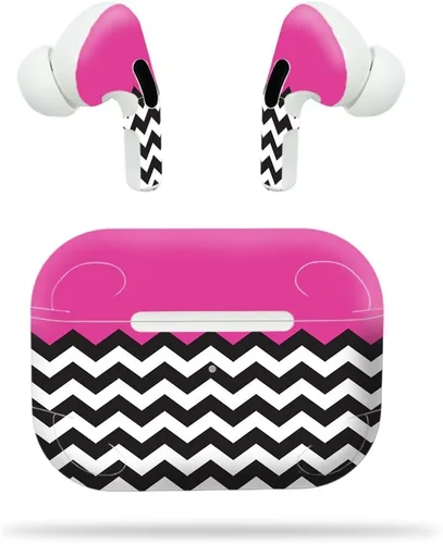 Vista 8 de MightySkins - Funda protectora de vinilo compatible con Apple Airpods Pro, diseño de cheurón azul bebé, protección duradera y única, fácil