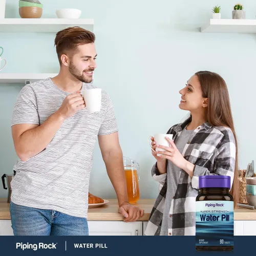 Vista 6 de Piping Rock Pastilla de agua para hombres y mujeres 90 tabletas Suplemento súper fuerte con potasio Vegetariano, sin OMG, sin gluten
