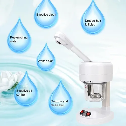 Vista 5 de Vaporizador de mesa, vaporizador portátil para salón de belleza, vaporizador facial de niebla caliente, máquina de pulverización hidratante