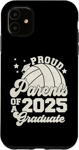 Vista 8 de iPhone 16 Parents of a 2025 Graduate Senior Graduation Volleyball Case