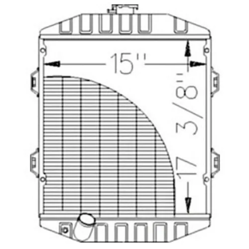 Vista 5 de RAParts CH18416 - Nuevo radiador compatible con tractor compacto John Deere 1050, compatible con JD CH13963