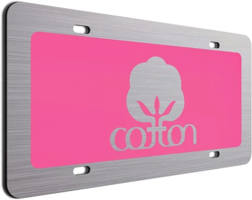 Vista 12 de Placa de matrícula decorativa de algodón blanco - 6"x12" de aluminio cepillado, etiqueta novedosa para exhibición en parachoques delantero