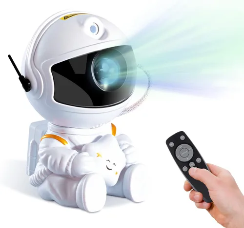 Vista 9 de Proyector de estrellas de astronauta, luz nocturna para niños, luz de proyector de nebulosa. Proyector de galaxia para dormitorio, sala