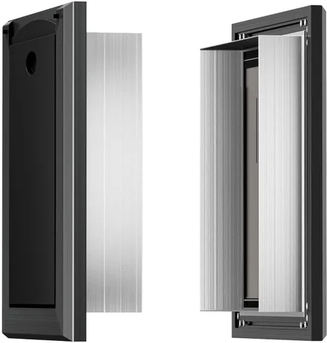 Vista 5 de [Classicmacher] Puerta para Perro de Servicio Pesado con Panel de Bloqueo Deslizante Doble, Puerta Grande de Aluminio para Perro para Puerta