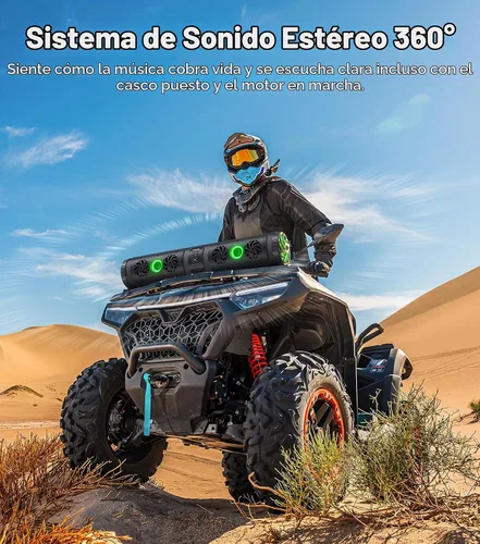 Vista 4 de Ehaho Barra de sonido para carrito de golf Bluetooth con altavoces retroiluminados multicolor, barra de sonido estéreo UTV impermeable de 27