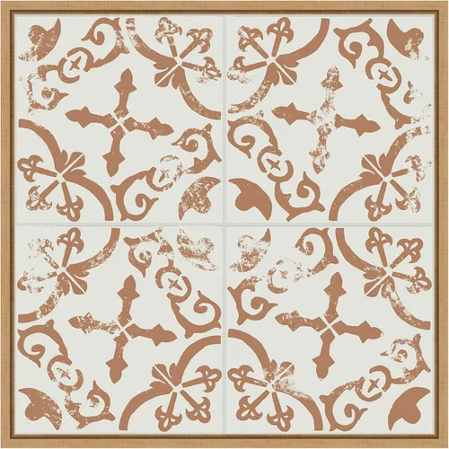 Vista 8 de Amanti Art Lienzo enmarcado para pared, azulejos de cerámica II de 16 x 16 pulgadas, por Melissa Wang, lienzo enmarcado para pared, obras de arte