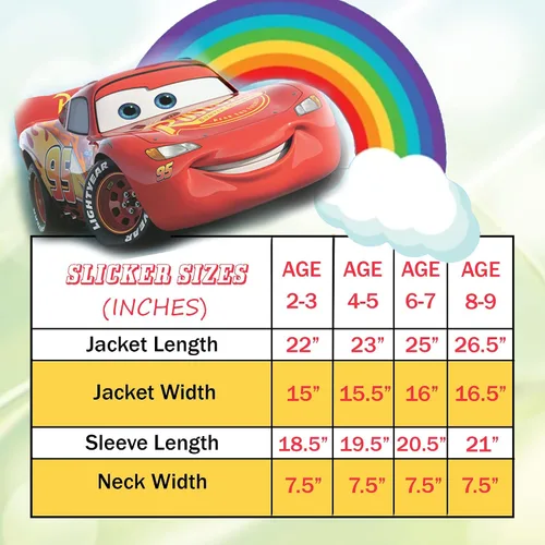 Vista 6 de Disney Pixar Cars Lightning McQueen - Impermeable para niños pequeños con capucha